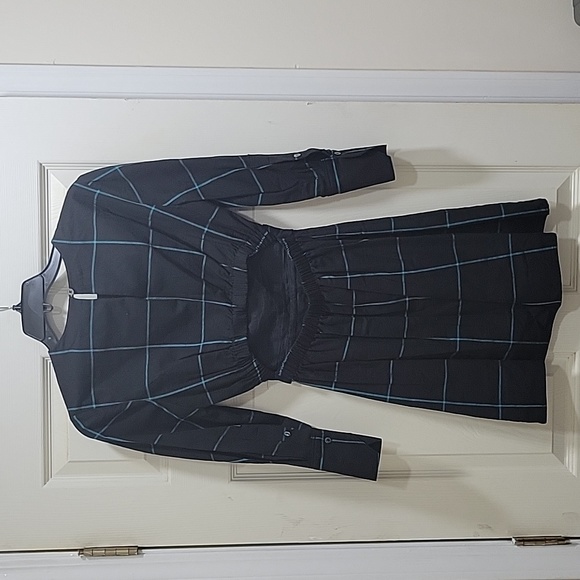 Staud Crosshill Check Cotton  Back Cutout Minidress - Picture 7 of 14